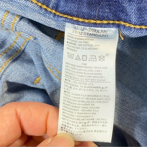 Banana Republic Jeans Women 12 Blue High Rise Slim Raw Hem Cropped Casual Denim - Picture 9 of 13